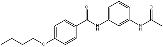 N-[3-(acetylamino)phenyl]-4-butoxybenzamide 结构式