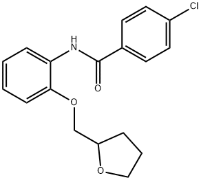 4-chloro-N-[2-(tetrahydro-2-furanylmethoxy)phenyl]benzamide 结构式