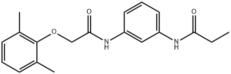 N-(3-{[2-(2,6-dimethylphenoxy)acetyl]amino}phenyl)propanamide 结构式