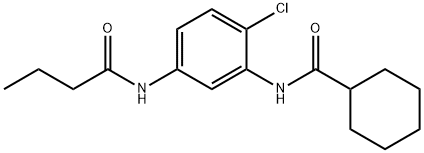 N-[5-(butyrylamino)-2-chlorophenyl]cyclohexanecarboxamide 结构式