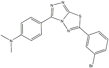 N-{4-[6-(3-bromophenyl)[1,2,4]triazolo[3,4-b][1,3,4]thiadiazol-3-yl]phenyl}-N,N-dimethylamine 结构式