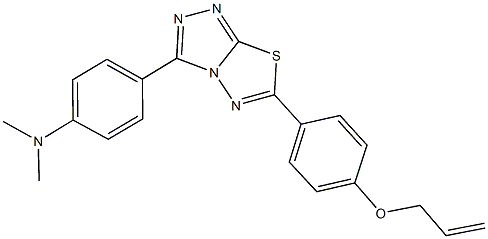 4-{6-[4-(allyloxy)phenyl][1,2,4]triazolo[3,4-b][1,3,4]thiadiazol-3-yl}-N,N-dimethylaniline 结构式