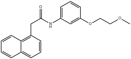 N-[3-(2-methoxyethoxy)phenyl]-2-(1-naphthyl)acetamide 结构式