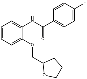 4-fluoro-N-[2-(tetrahydro-2-furanylmethoxy)phenyl]benzamide 结构式