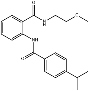 2-[(4-isopropylbenzoyl)amino]-N-(2-methoxyethyl)benzamide 结构式