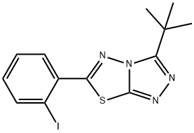 3-tert-butyl-6-(2-iodophenyl)[1,2,4]triazolo[3,4-b][1,3,4]thiadiazole 结构式