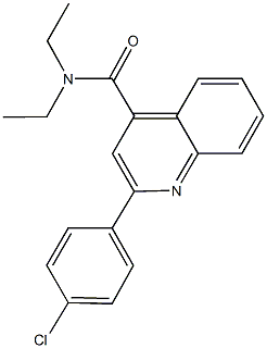 2-(4-chlorophenyl)-N,N-diethyl-4-quinolinecarboxamide 结构式