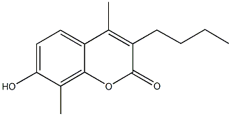 3-butyl-7-hydroxy-4,8-dimethyl-2H-chromen-2-one 结构式