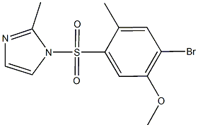 2-bromo-4-methyl-5-[(2-methyl-1H-imidazol-1-yl)sulfonyl]phenyl methyl ether 结构式