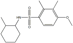 4-methoxy-2,3-dimethyl-N-(2-methylcyclohexyl)benzenesulfonamide 结构式