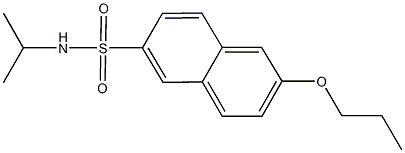 N-isopropyl-6-propoxy-2-naphthalenesulfonamide 结构式