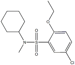 5-chloro-N-cyclohexyl-2-ethoxy-N-methylbenzenesulfonamide 结构式