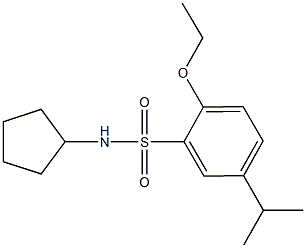 N-cyclopentyl-2-ethoxy-5-isopropylbenzenesulfonamide 结构式