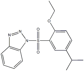 2-(1H-1,2,3-benzotriazol-1-ylsulfonyl)-4-isopropylphenyl ethyl ether 结构式