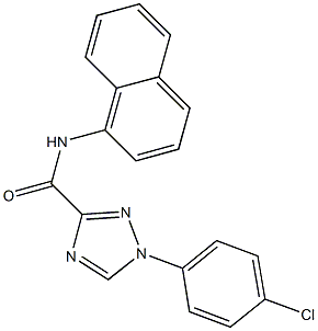 1-(4-chlorophenyl)-N-(1-naphthyl)-1H-1,2,4-triazole-3-carboxamide 结构式