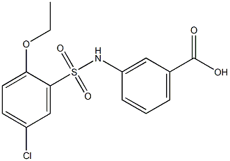 3-{[(5-chloro-2-ethoxyphenyl)sulfonyl]amino}benzoic acid 结构式