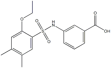 3-{[(2-ethoxy-4,5-dimethylphenyl)sulfonyl]amino}benzoic acid 结构式