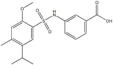 3-{[(5-isopropyl-2-methoxy-4-methylphenyl)sulfonyl]amino}benzoic acid 结构式