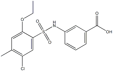 3-{[(5-chloro-2-ethoxy-4-methylphenyl)sulfonyl]amino}benzoic acid 结构式