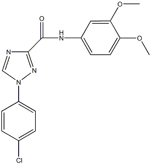 1-(4-chlorophenyl)-N-(3,4-dimethoxyphenyl)-1H-1,2,4-triazole-3-carboxamide 结构式