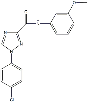 1-(4-chlorophenyl)-N-(3-methoxyphenyl)-1H-1,2,4-triazole-3-carboxamide 结构式