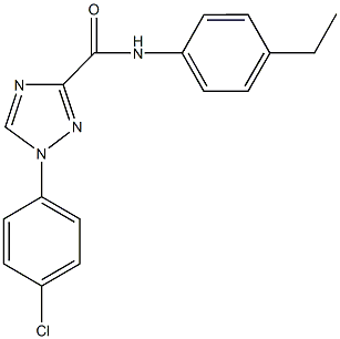 1-(4-chlorophenyl)-N-(4-ethylphenyl)-1H-1,2,4-triazole-3-carboxamide 结构式