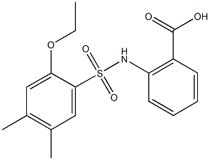 2-{[(2-ethoxy-4,5-dimethylphenyl)sulfonyl]amino}benzoic acid 结构式