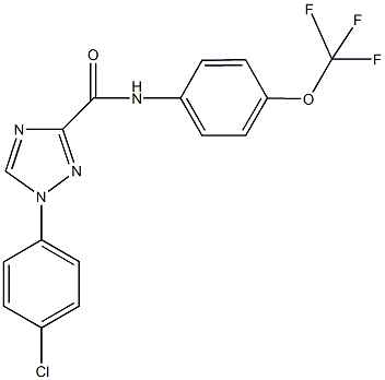 1-(4-chlorophenyl)-N-[4-(trifluoromethoxy)phenyl]-1H-1,2,4-triazole-3-carboxamide 结构式