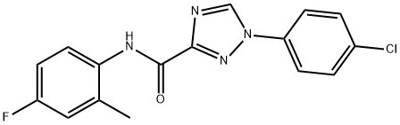 1-(4-chlorophenyl)-N-(4-fluoro-2-methylphenyl)-1H-1,2,4-triazole-3-carboxamide 结构式