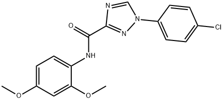 1-(4-chlorophenyl)-N-(2,4-dimethoxyphenyl)-1H-1,2,4-triazole-3-carboxamide 结构式