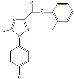 1-(4-chlorophenyl)-5-methyl-N-(2-methylphenyl)-1H-1,2,4-triazole-3-carboxamide 结构式