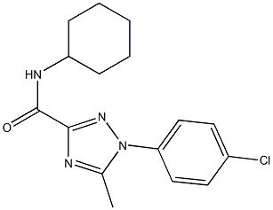 1-(4-chlorophenyl)-N-cyclohexyl-5-methyl-1H-1,2,4-triazole-3-carboxamide 结构式