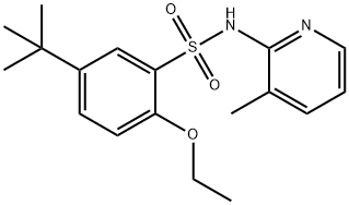 5-tert-butyl-2-ethoxy-N-(3-methyl-2-pyridinyl)benzenesulfonamide 结构式