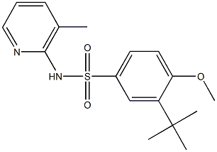 3-tert-butyl-4-methoxy-N-(3-methyl-2-pyridinyl)benzenesulfonamide 结构式