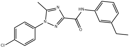 1-(4-chlorophenyl)-N-(3-ethylphenyl)-5-methyl-1H-1,2,4-triazole-3-carboxamide 结构式
