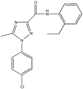 1-(4-chlorophenyl)-N-(2-ethylphenyl)-5-methyl-1H-1,2,4-triazole-3-carboxamide 结构式