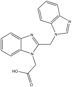 [2-(1H-benzimidazol-1-ylmethyl)-1H-benzimidazol-1-yl]acetic acid 结构式