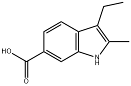 3-ethyl-2-methyl-1H-indole-6-carboxylic acid 结构式