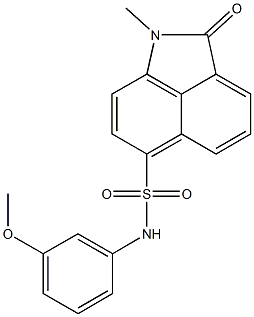 N-(3-methoxyphenyl)-1-methyl-2-oxo-1,2-dihydrobenzo[cd]indole-6-sulfonamide 结构式