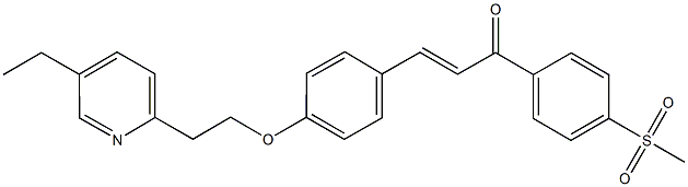 3-{4-[2-(5-ethyl-2-pyridinyl)ethoxy]phenyl}-1-[4-(methylsulfonyl)phenyl]-2-propen-1-one 结构式