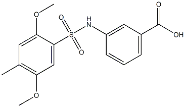 3-{[(2,5-dimethoxy-4-methylphenyl)sulfonyl]amino}benzoic acid 结构式