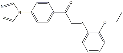 3-(2-ethoxyphenyl)-1-[4-(1H-imidazol-1-yl)phenyl]-2-propen-1-one 结构式