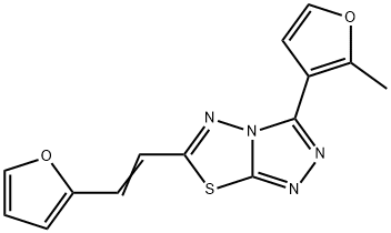 6-[2-(2-furyl)vinyl]-3-(2-methyl-3-furyl)[1,2,4]triazolo[3,4-b][1,3,4]thiadiazole 结构式