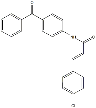 N-(4-benzoylphenyl)-3-(4-chlorophenyl)acrylamide 结构式