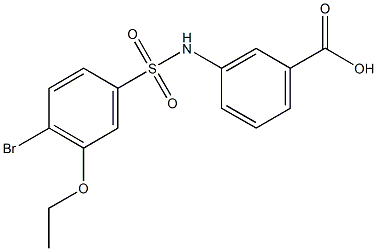 3-{[(4-bromo-3-ethoxyphenyl)sulfonyl]amino}benzoic acid 结构式