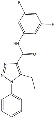 N-(3,5-difluorophenyl)-5-ethyl-1-phenyl-1H-1,2,3-triazole-4-carboxamide 结构式