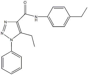 5-ethyl-N-(4-ethylphenyl)-1-phenyl-1H-1,2,3-triazole-4-carboxamide 结构式