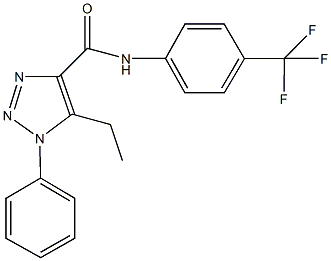 5-ethyl-1-phenyl-N-[4-(trifluoromethyl)phenyl]-1H-1,2,3-triazole-4-carboxamide 结构式