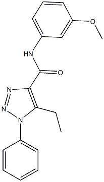 5-ethyl-N-(3-methoxyphenyl)-1-phenyl-1H-1,2,3-triazole-4-carboxamide 结构式