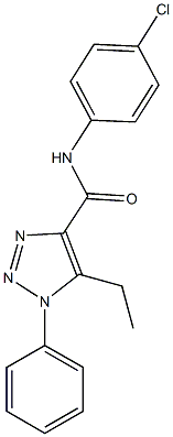 N-(4-chlorophenyl)-5-ethyl-1-phenyl-1H-1,2,3-triazole-4-carboxamide 结构式